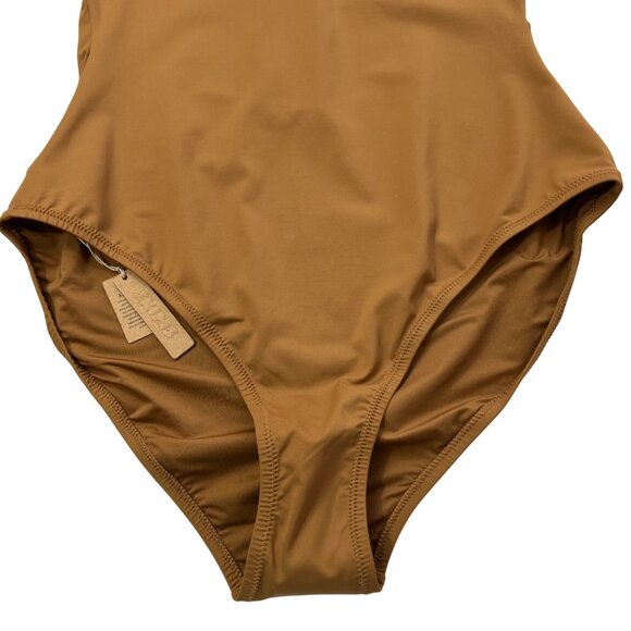 SKIMS Swim Long Sleeve One Piece Almond Large - Picture 6 of 14